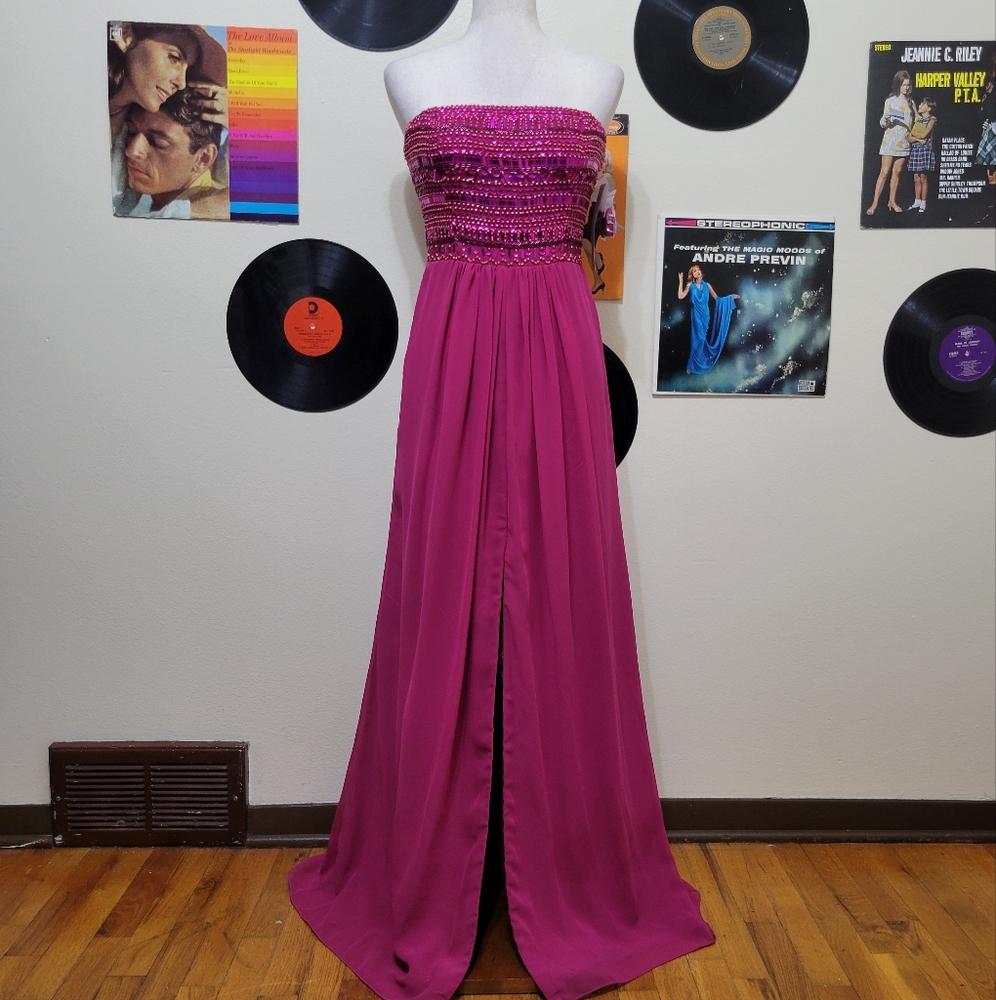 Aidan Mattox | Y2K Embellished Pink Prom Dress
